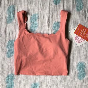 Kortni Jean Scalloped Swim Top XS